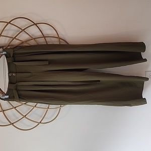 New York and Company green wide leg pant